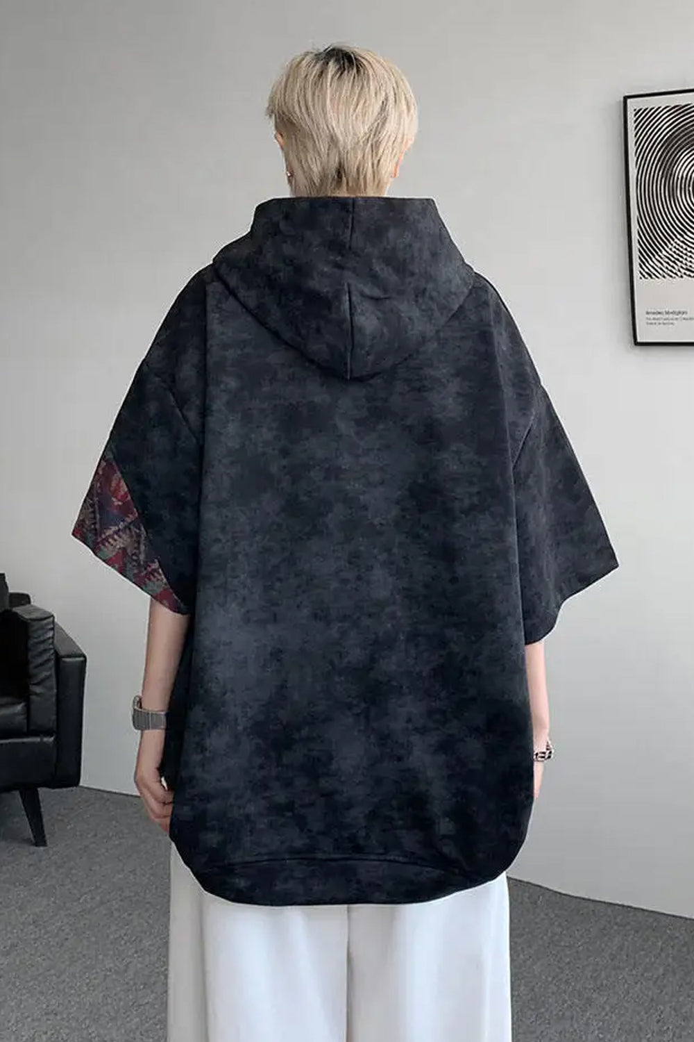 Retro Ethnic Oversized Hooded Shirt â€?Vintage Streetwear Statement Piece