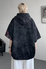Retro Ethnic Oversized Hooded Shirt â€?Vintage Streetwear Statement Piece