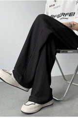 Loose Casual Long Pleated Men Pants