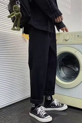 Long Straight Slim Men Jeans Pants