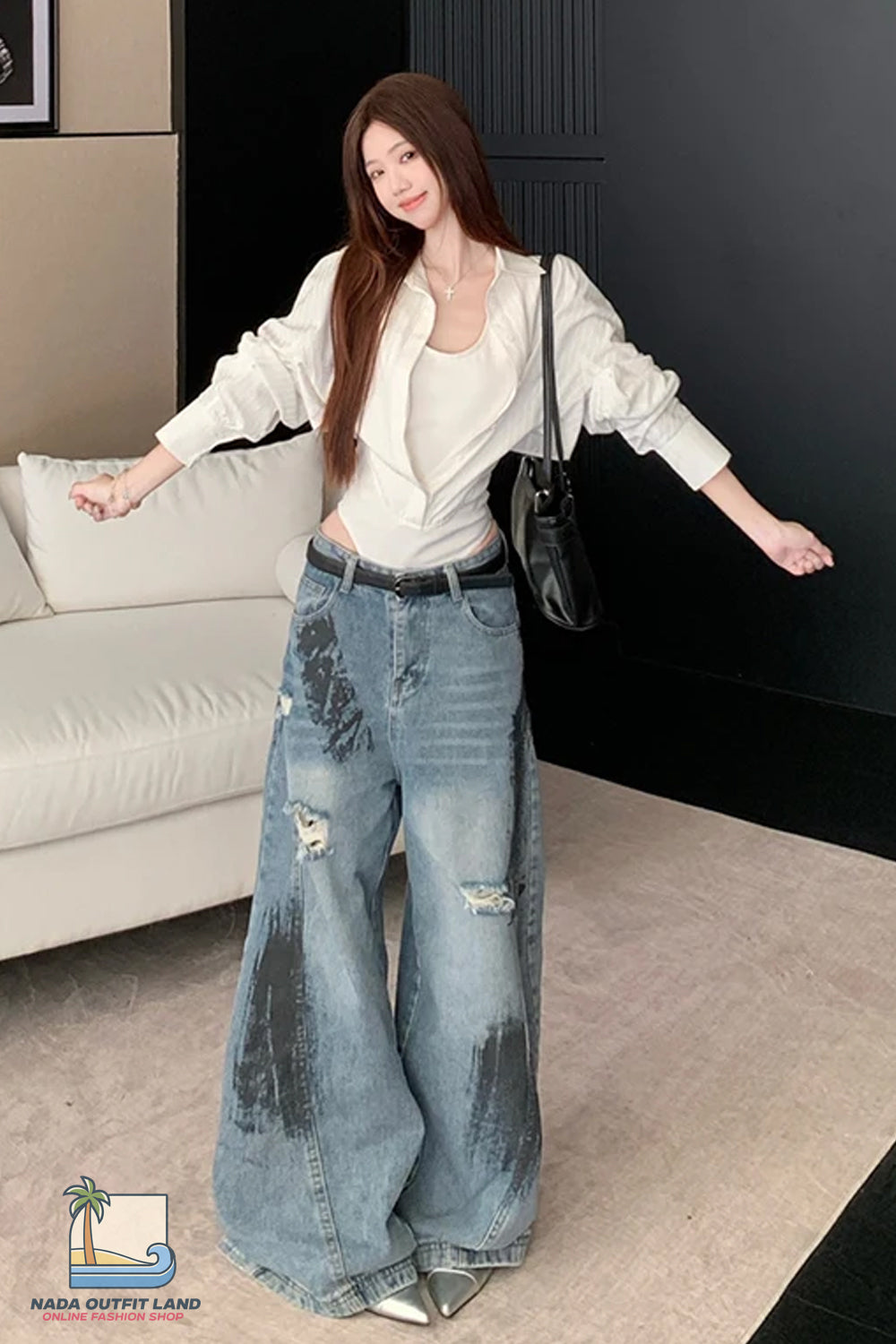 Long Sleeve Striped Blouse Sexy Slim Bodysuit