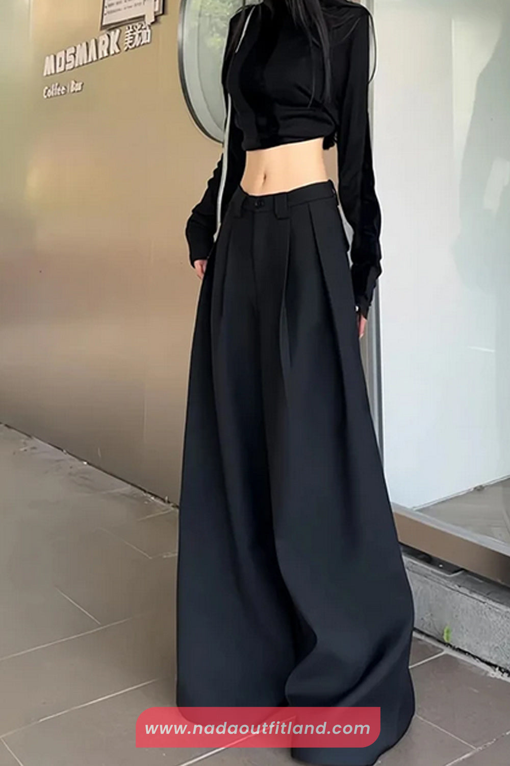 High Waist Loose Wide Leg Office Suits Pants