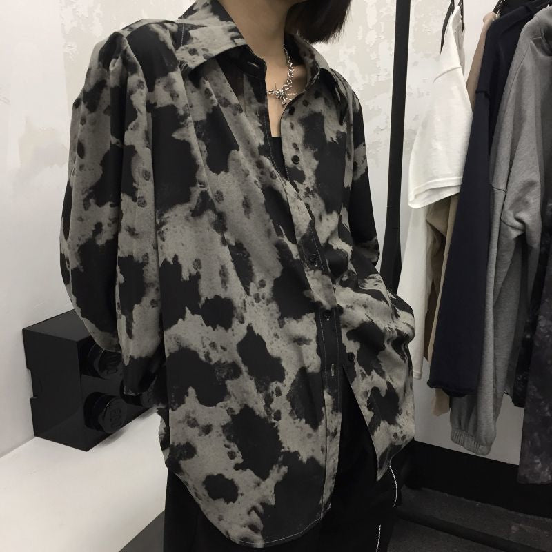 Long Sleeve Tie Dye Hip Hop Shirt