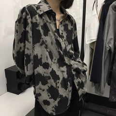 Long Sleeve Tie Dye Hip Hop Shirt