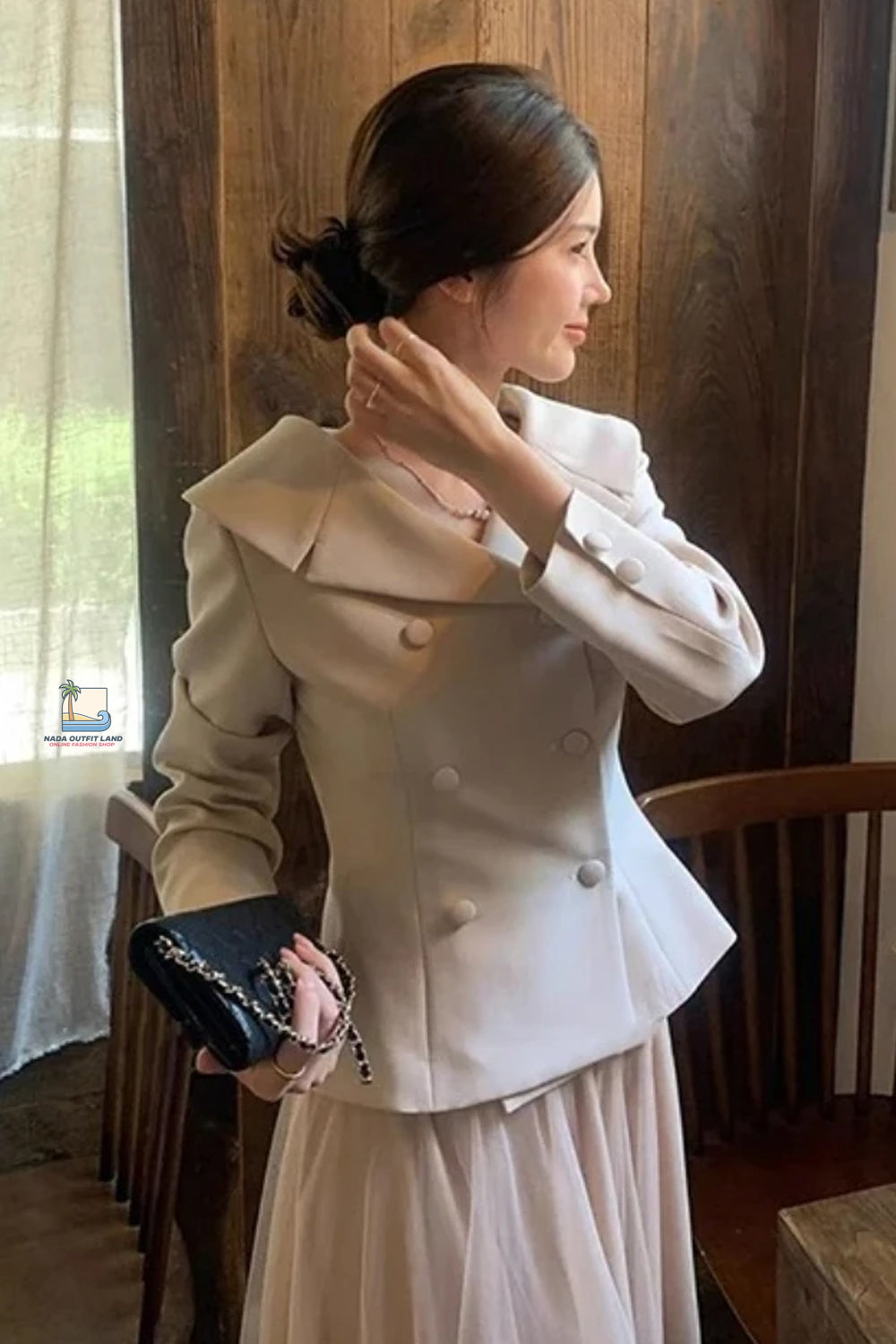 Long Sleeve French Elegant Cropped Blazer Jacket