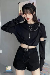 Sexy Removable Sleeve Casual Slim Shirts