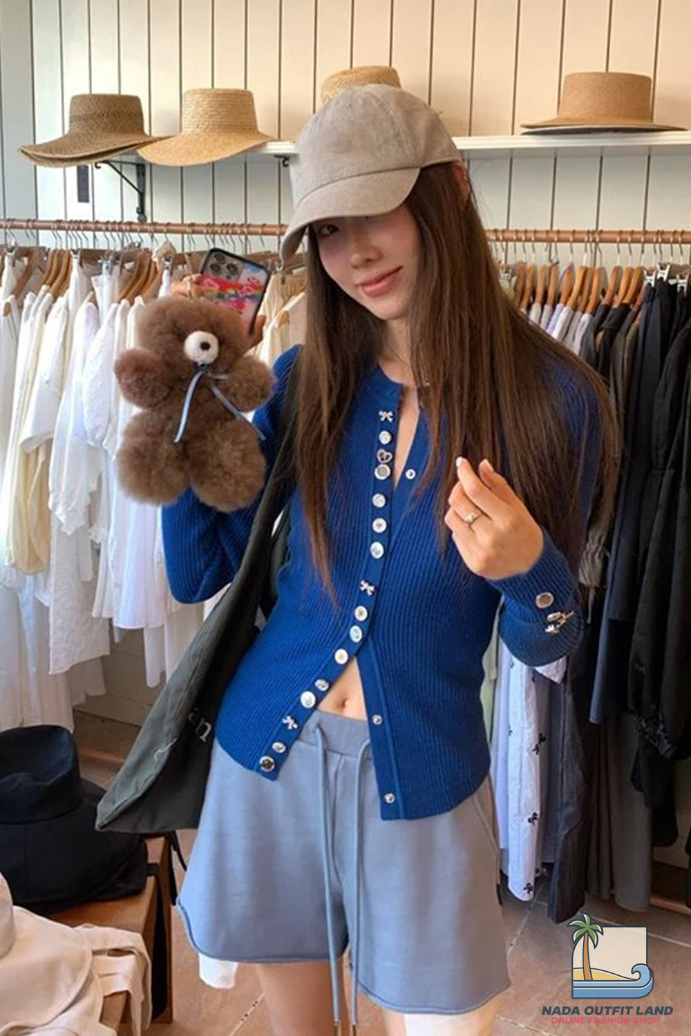 Long Sleeve Chic Buttons Slim Fit Knitted Cardigan Sweater