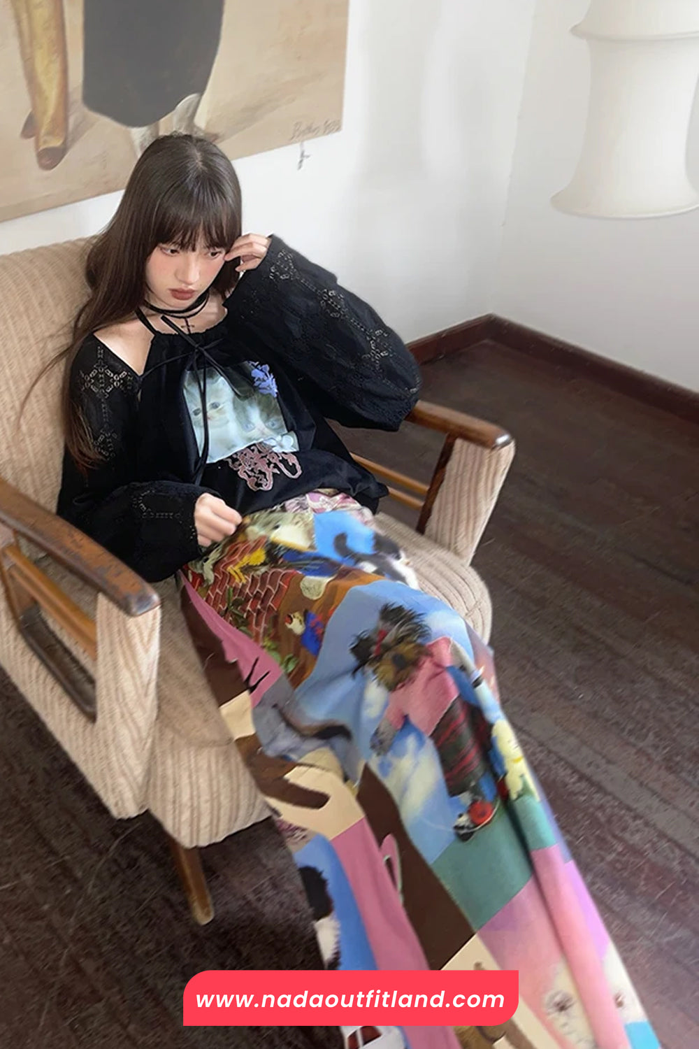 High Waist Cute Retro Animal Pattern A-Line Skirts