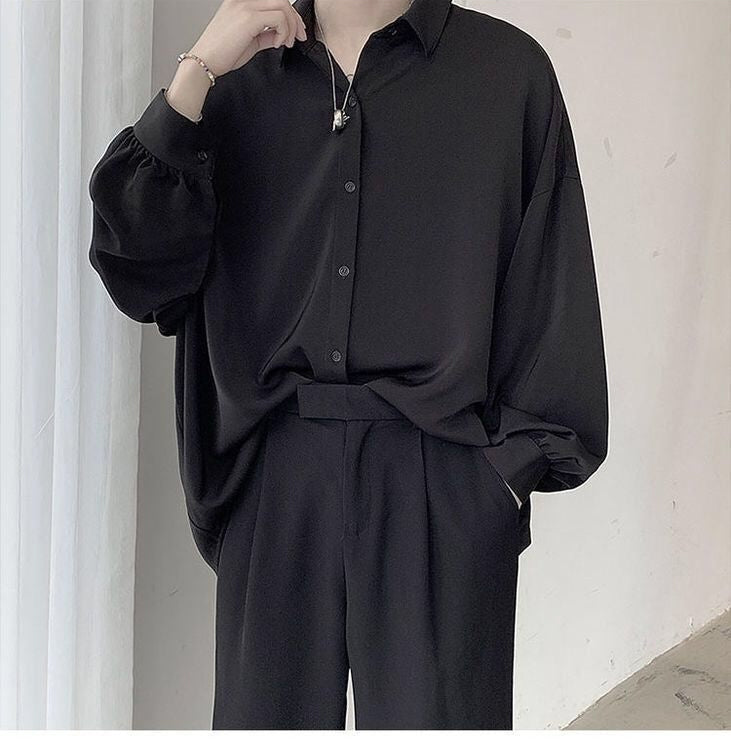 Long Sleeve Loose Casual Men Shirt