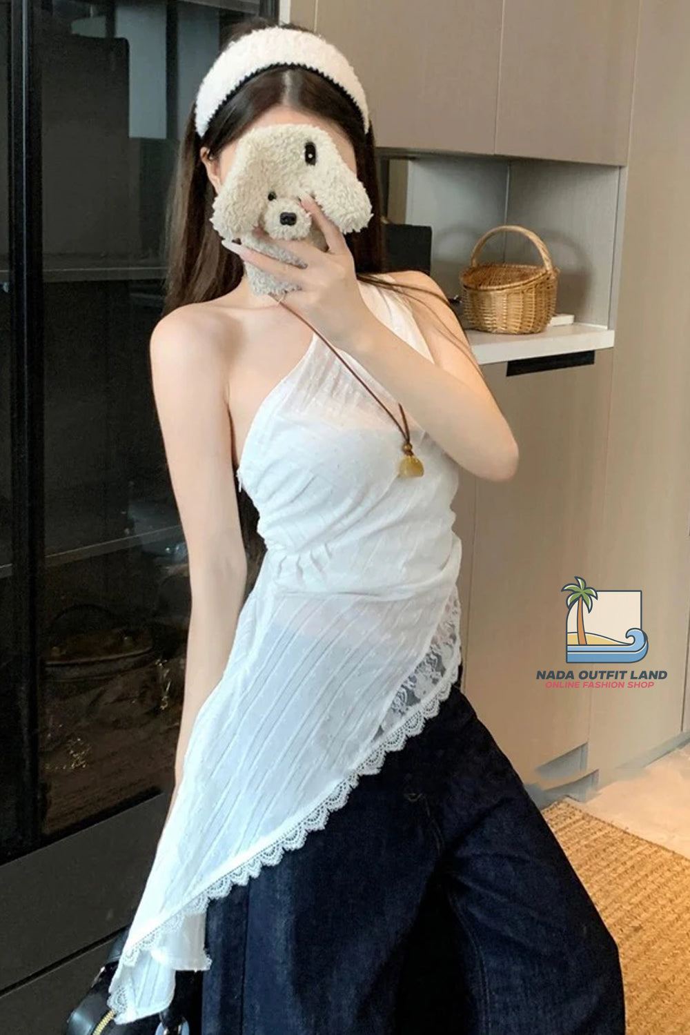 Sexy Lace Stitching Asymmetric Summer Crop Tops