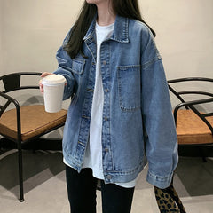 Casual Big Pocket Denim Jeans Jacket