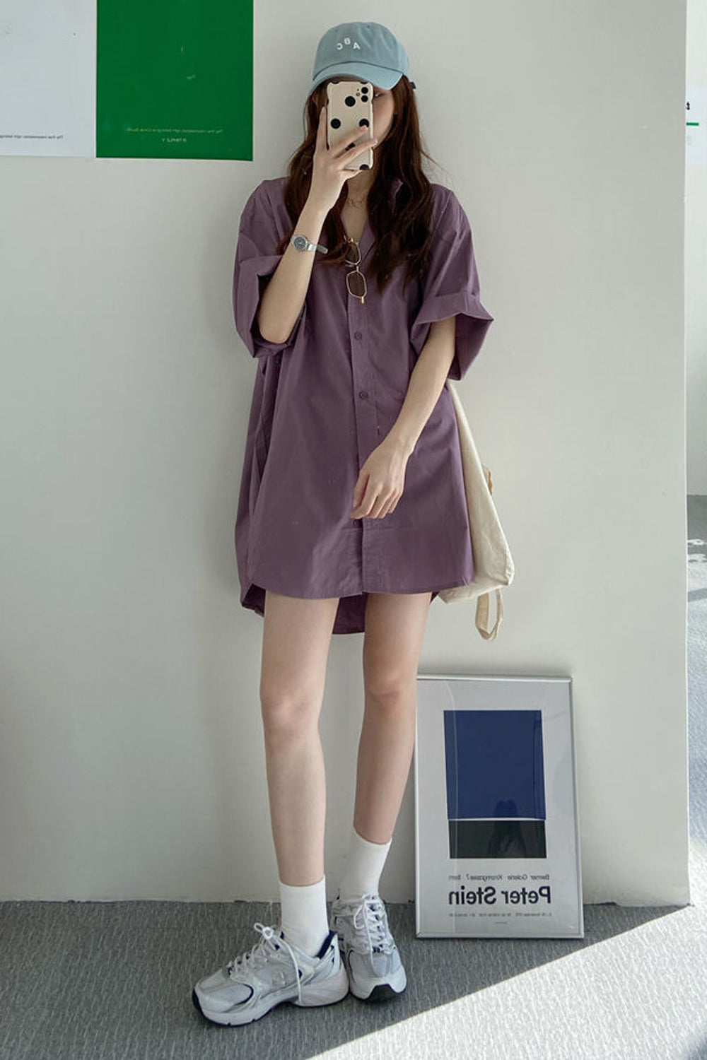Loose Short Sleeve Basic Blouse Shirt