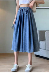 High Waist Elastic Oversize Denim Shorts