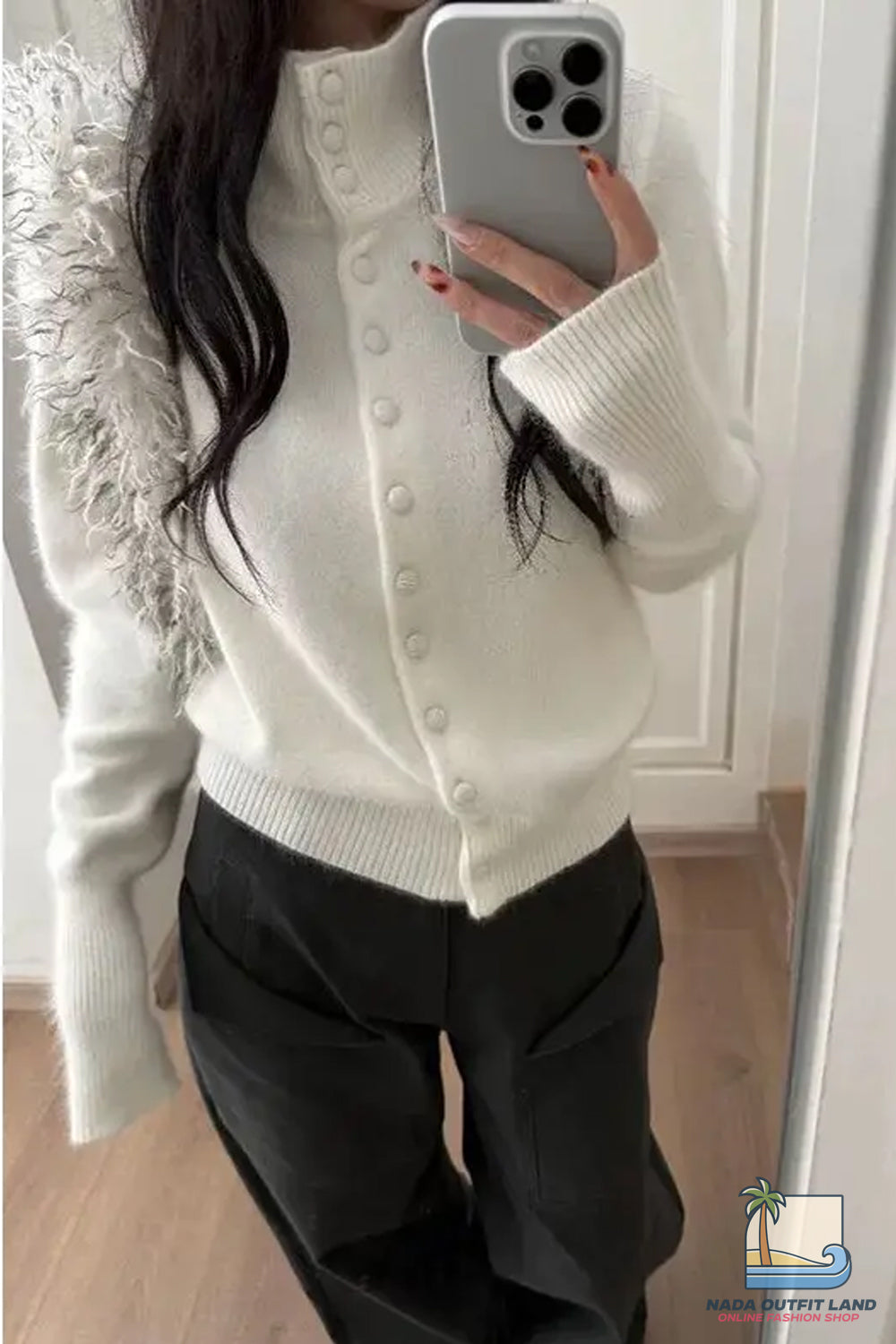 Long Sleeve Turtleneck Cardigan Sweater
