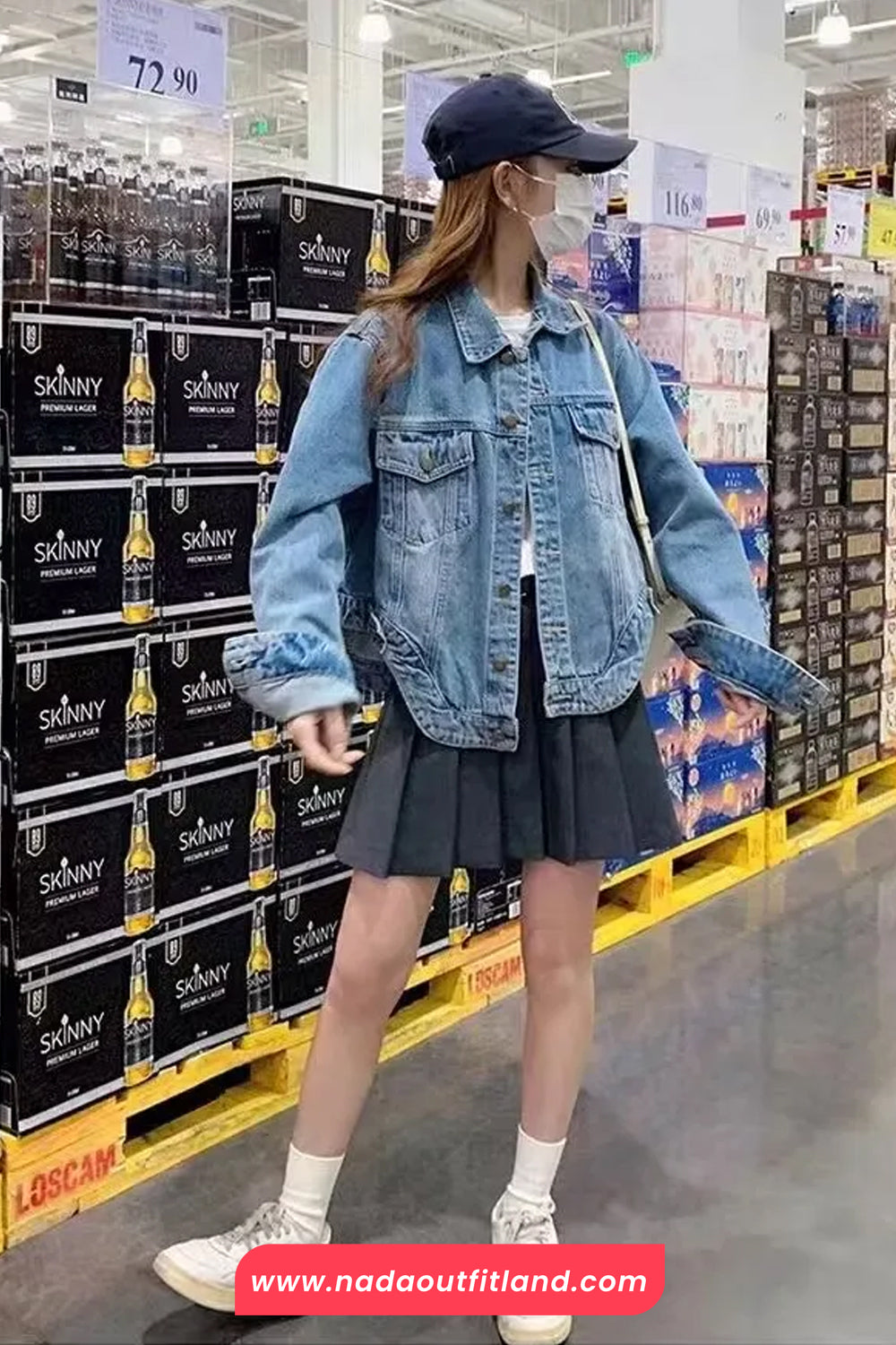 Long Sleeve Cropped Vintage Denim Jacket