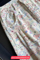 High Waist Full Cute Fish Pattern Denim Pants