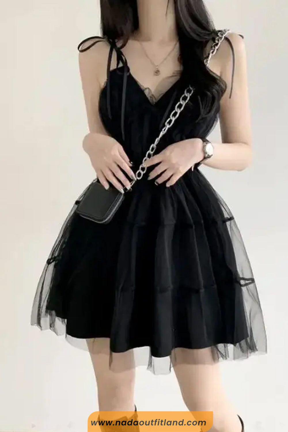 Sexy V-Neck Strapless Ball Gown Mini Dress