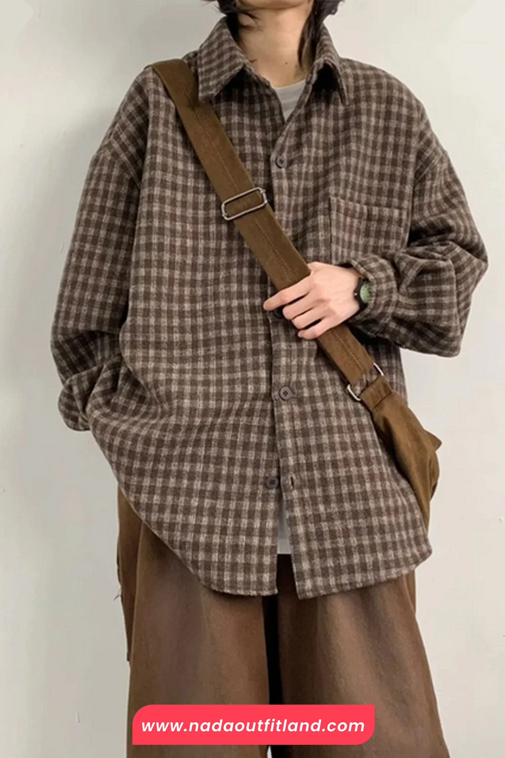 Long Sleeve Turn Down Collar Classic Plaid Blouse Shirt