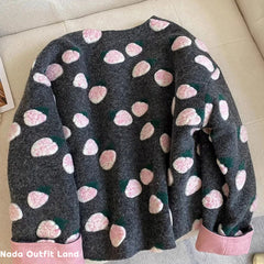 Long Sleeve Elegant 3D Floral Faux Woolen Coat Jacket