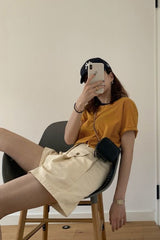 Short Sleeve O-Neck Striped Shirts