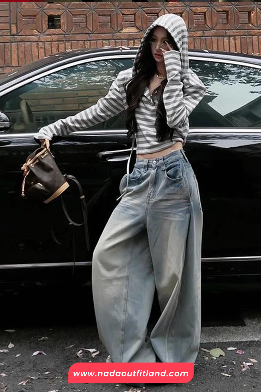 Loose Retro Blue Wide Leg Jeans Pants