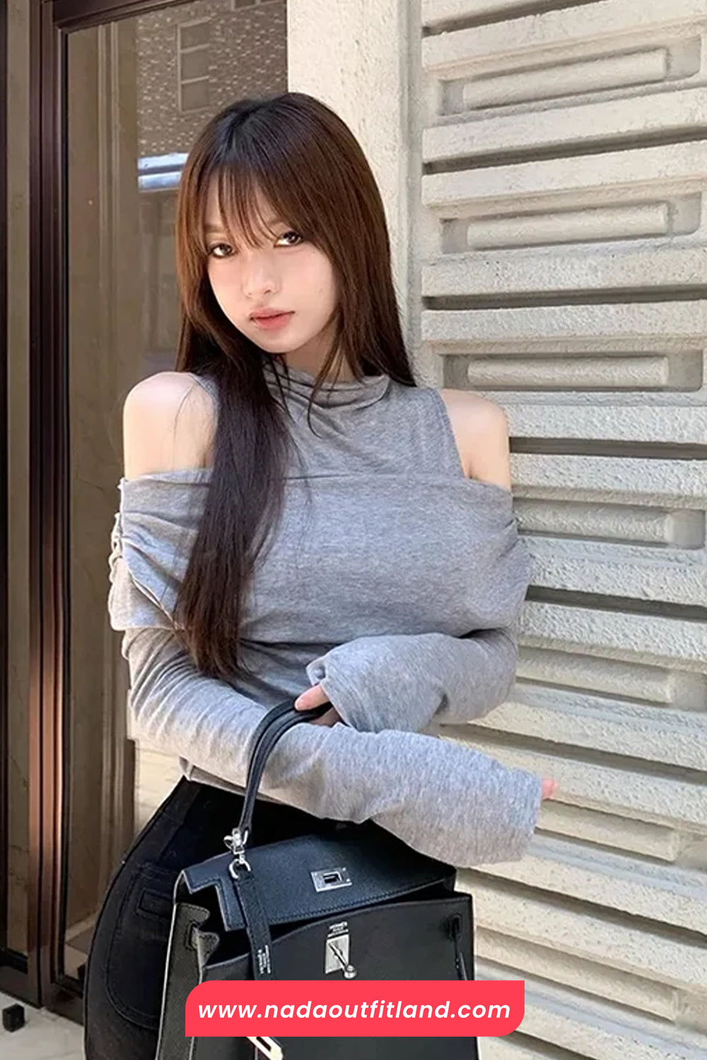 Long Sleeve Sexy Off Shoulder 2 Pieces Shirts