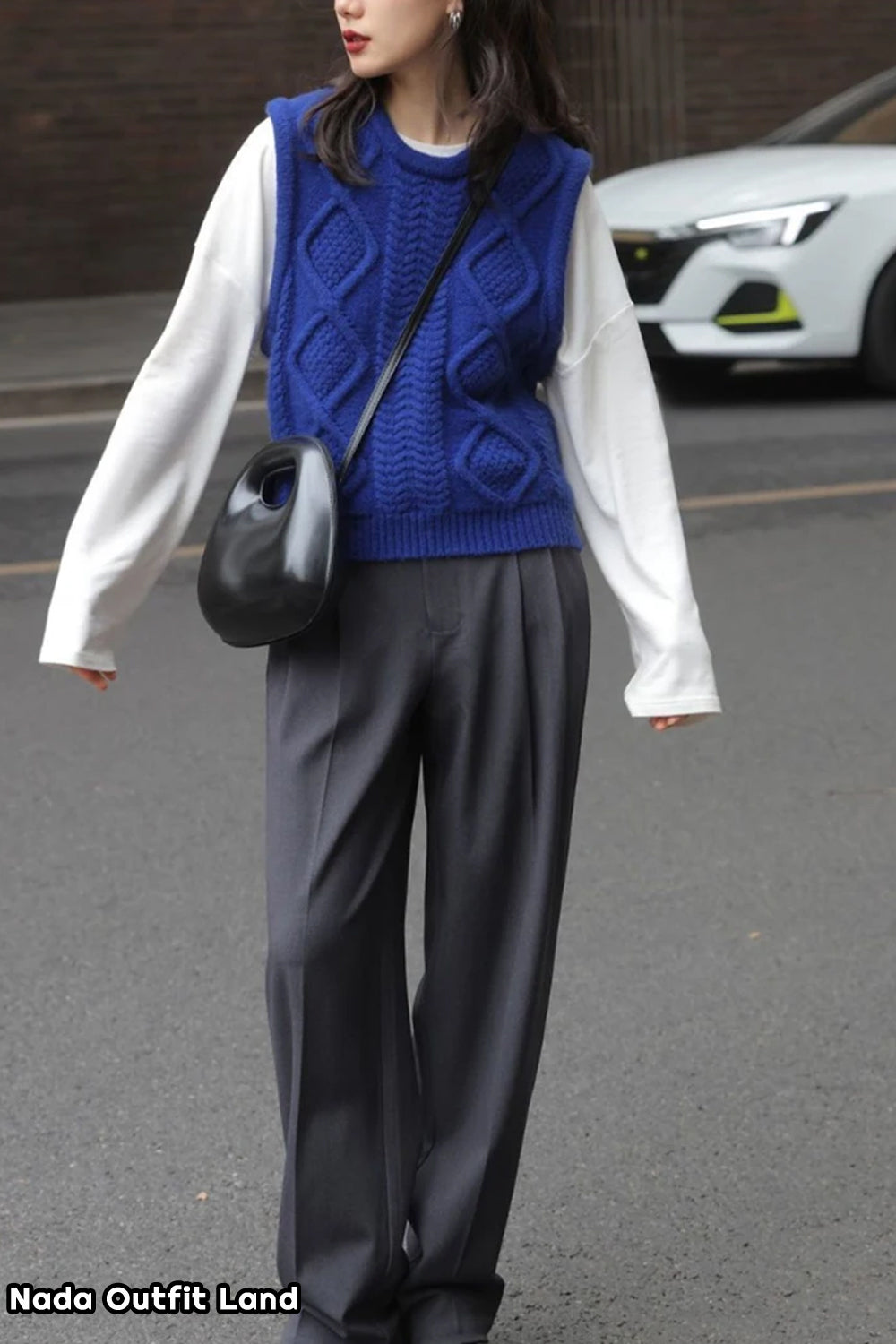 Vintage Sleeveless Knitted Vest Sweater