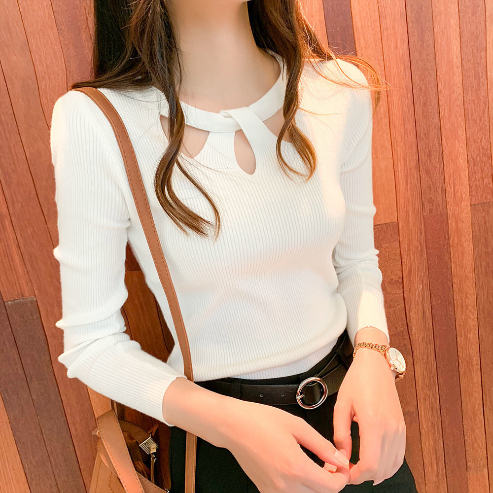 Sexy Hollow Out Slim Stretchy Sweater