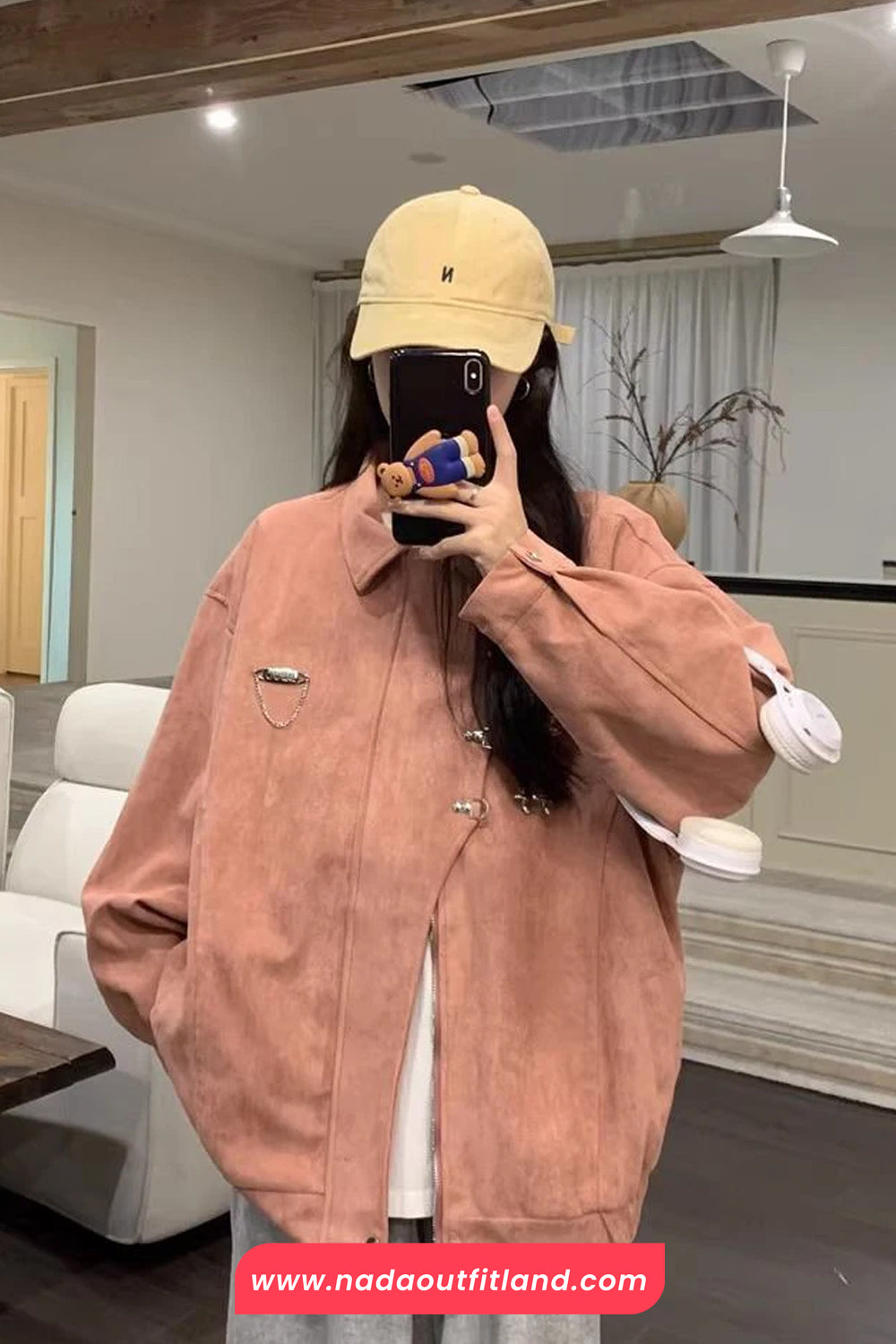 Loose Pins Buckle Buttons Style Streetwear Jacket