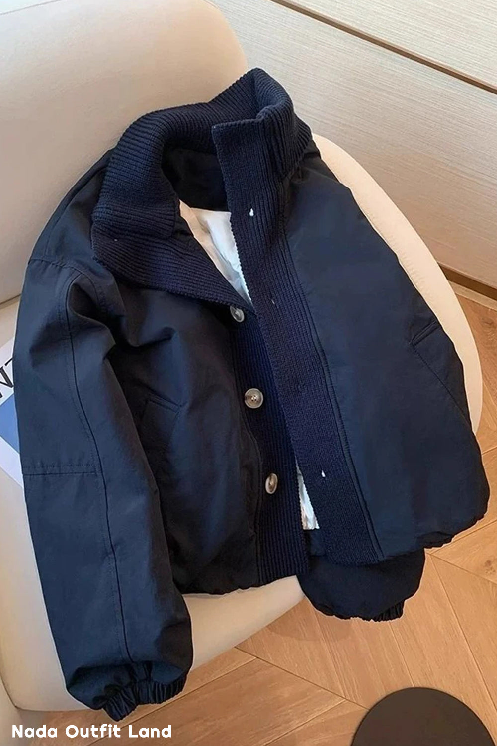 Loose Stand Collar Winter Button Coat Jacket