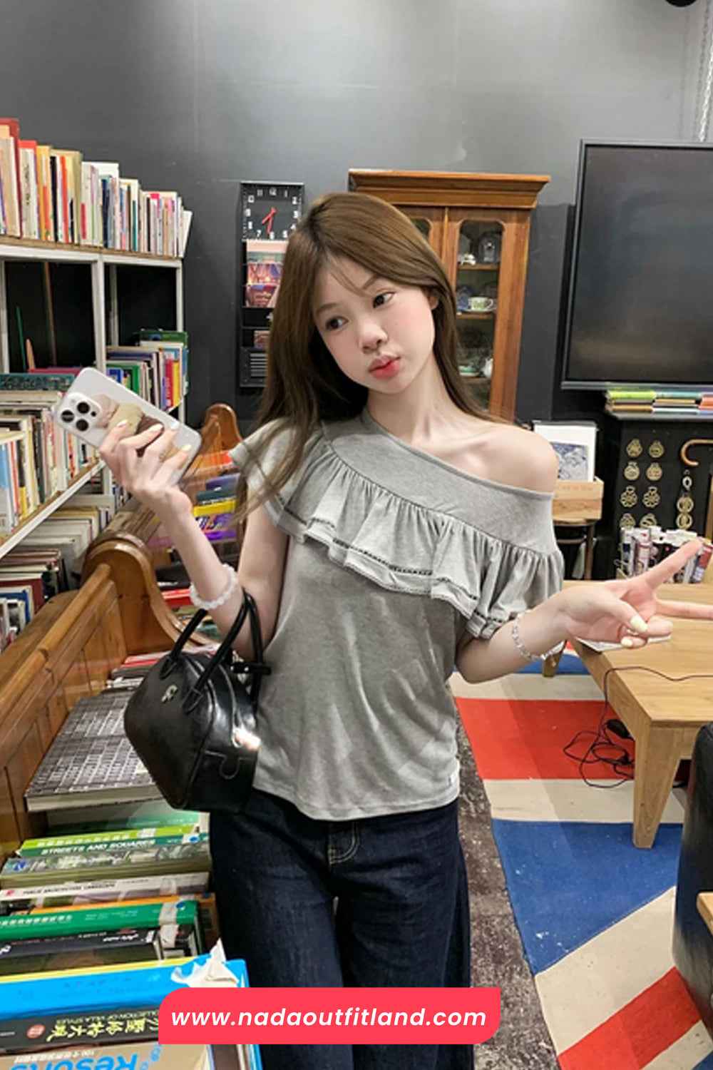 Short Sleeve Sexy Skew Collar Shirt