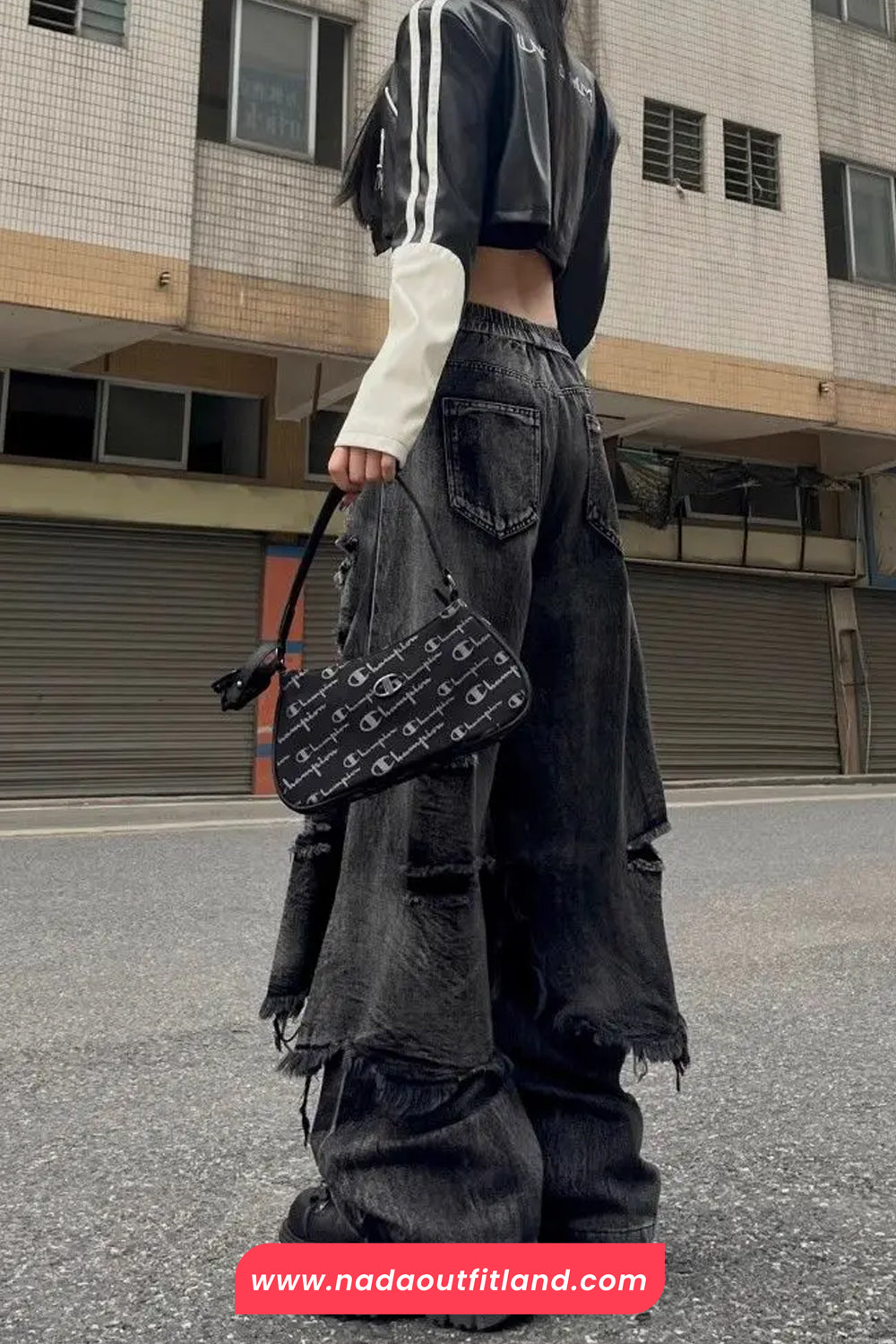 Loose Hip Hop Black Denim Jeans Pants