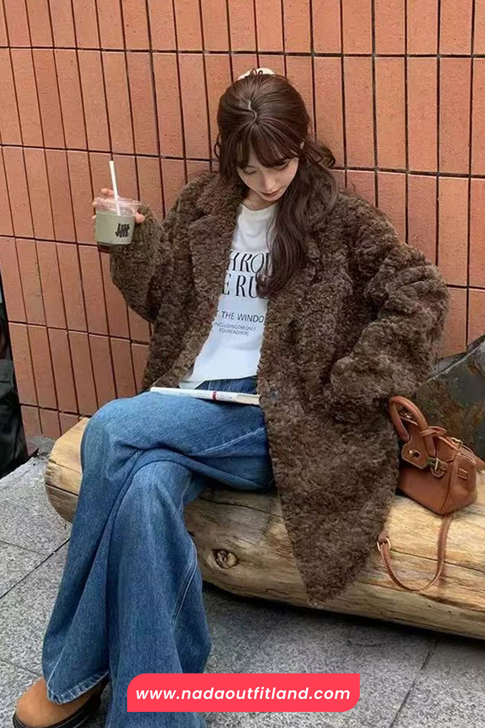 Long Sleeve Faux Lambs Casual Retro Coat Jacket