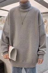 Loose Knitted Warm Turtleneck Men Sweater