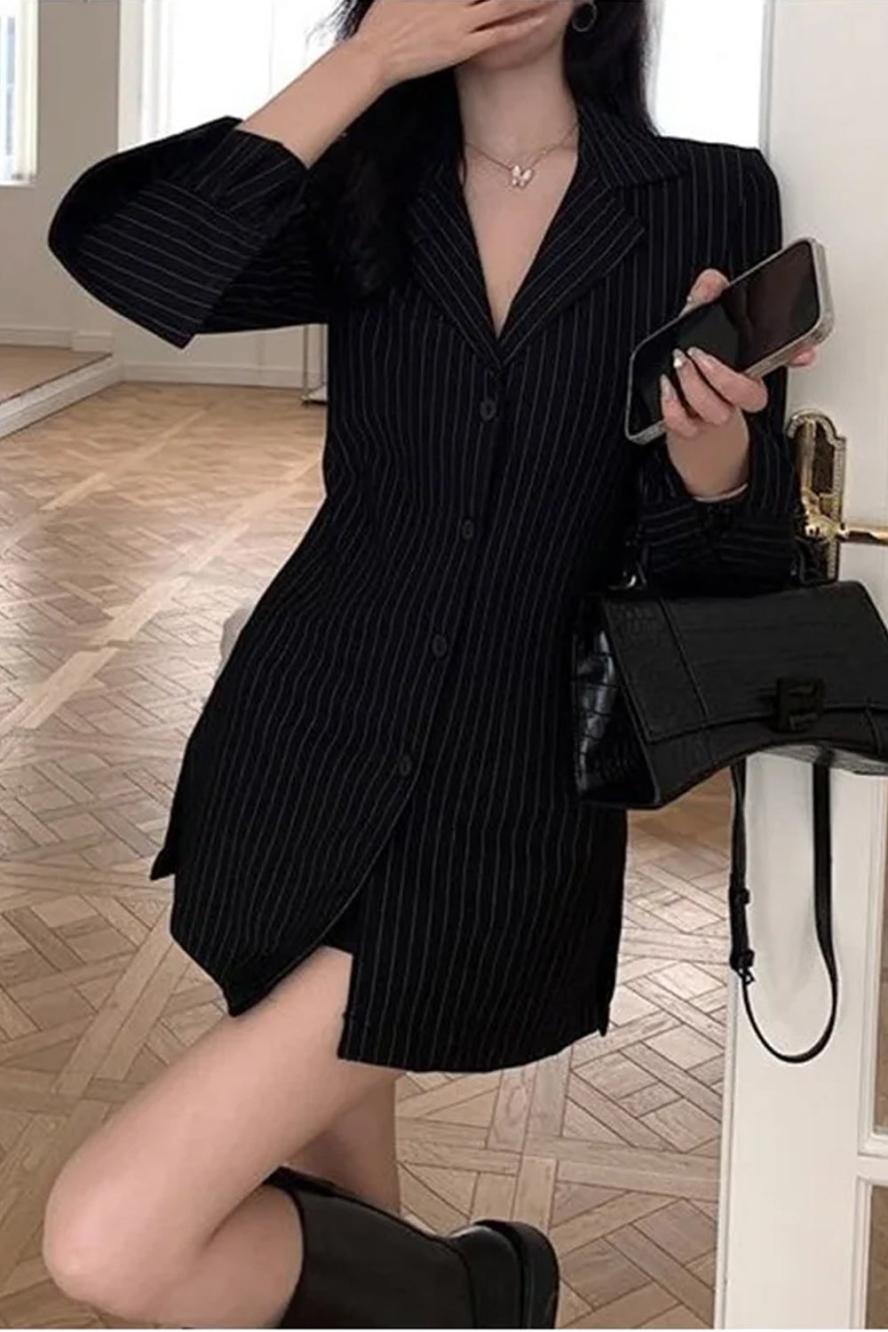 Loose V-Neck Elegant Office Blouse Shirt