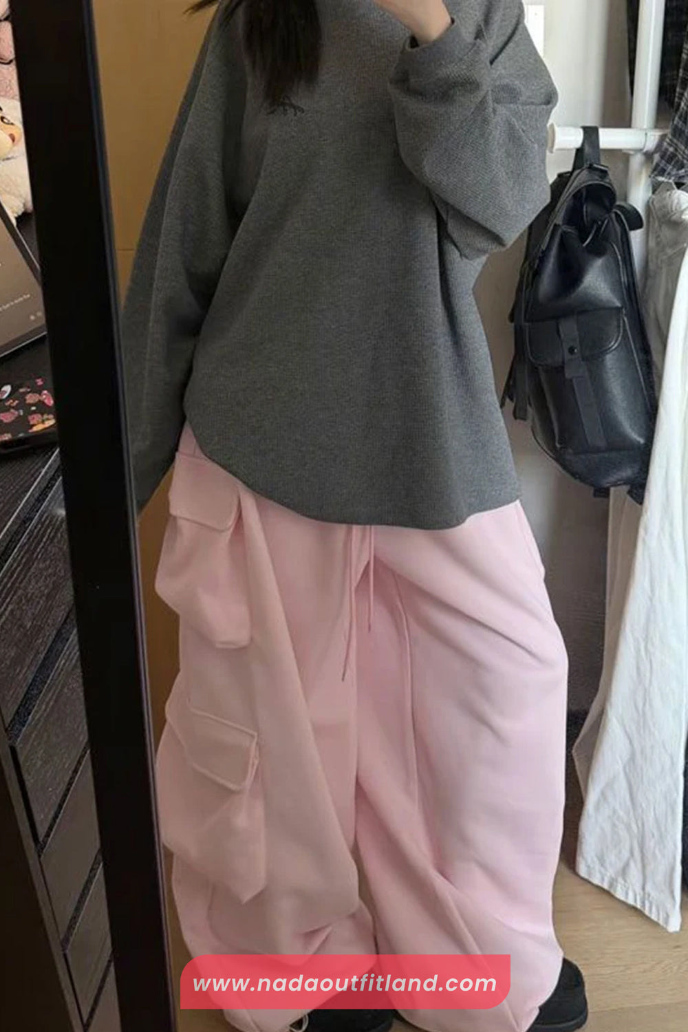 Loose Wide Leg Cargo Pockets Sweatpants