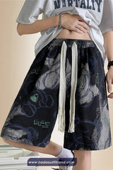 Cute Bear Pattern Casual Men Shorts
