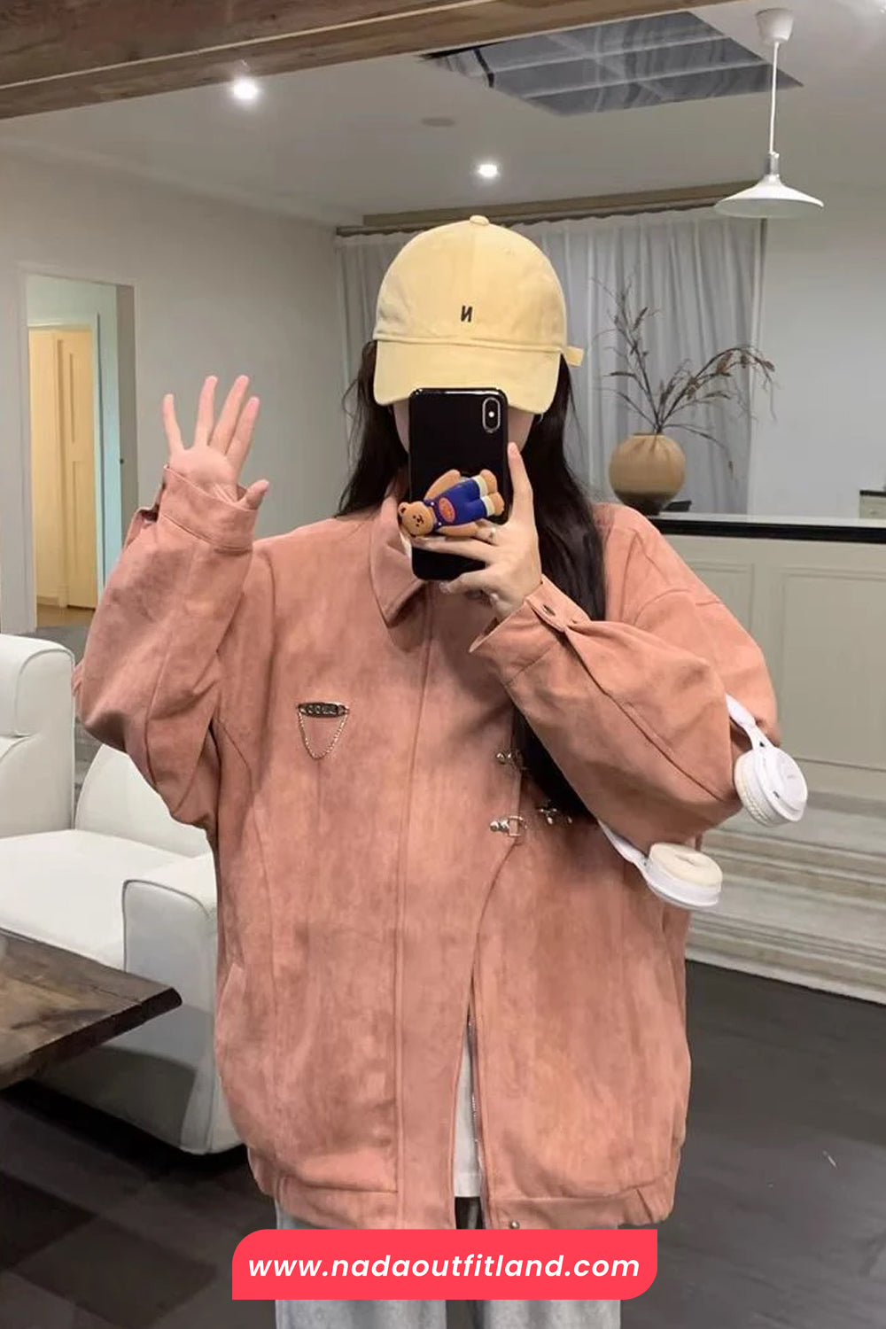 Loose Pins Buckle Buttons Style Streetwear Jacket