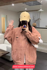 Loose Pins Buckle Buttons Style Streetwear Jacket