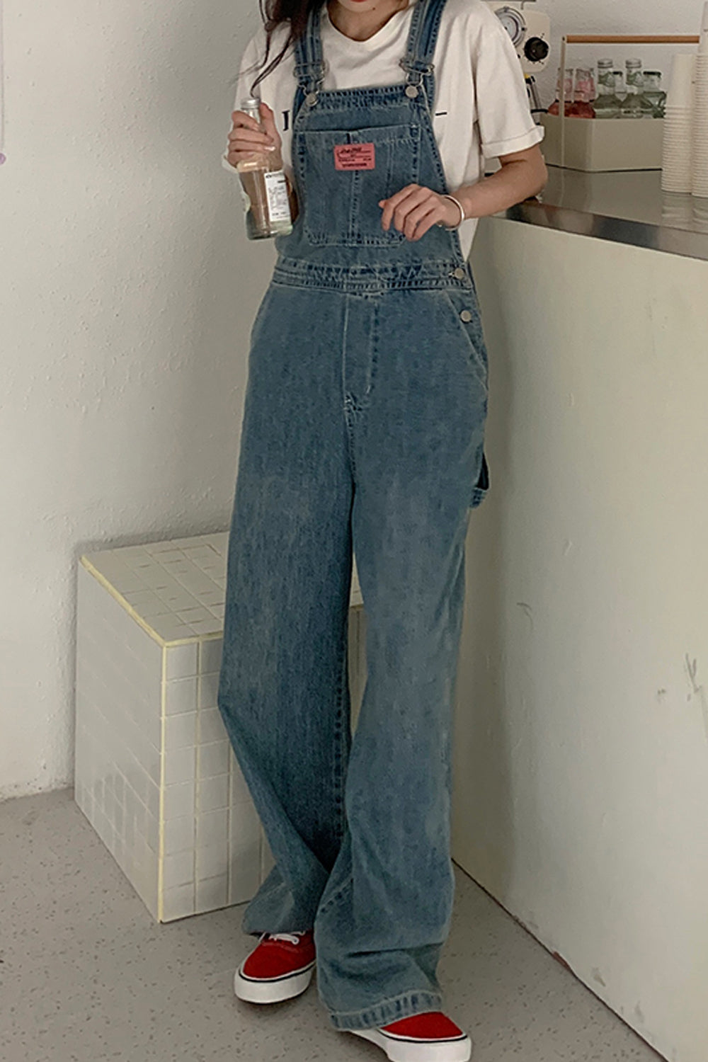 Loose Long Casual Denim Jumpsuit
