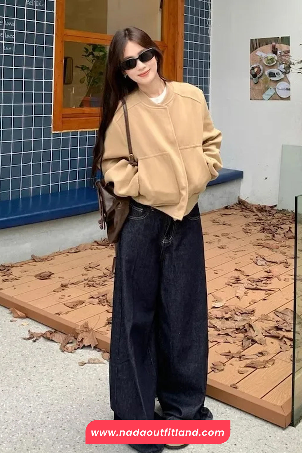 Long Sleeve Classic Cropped Baseball Jacket