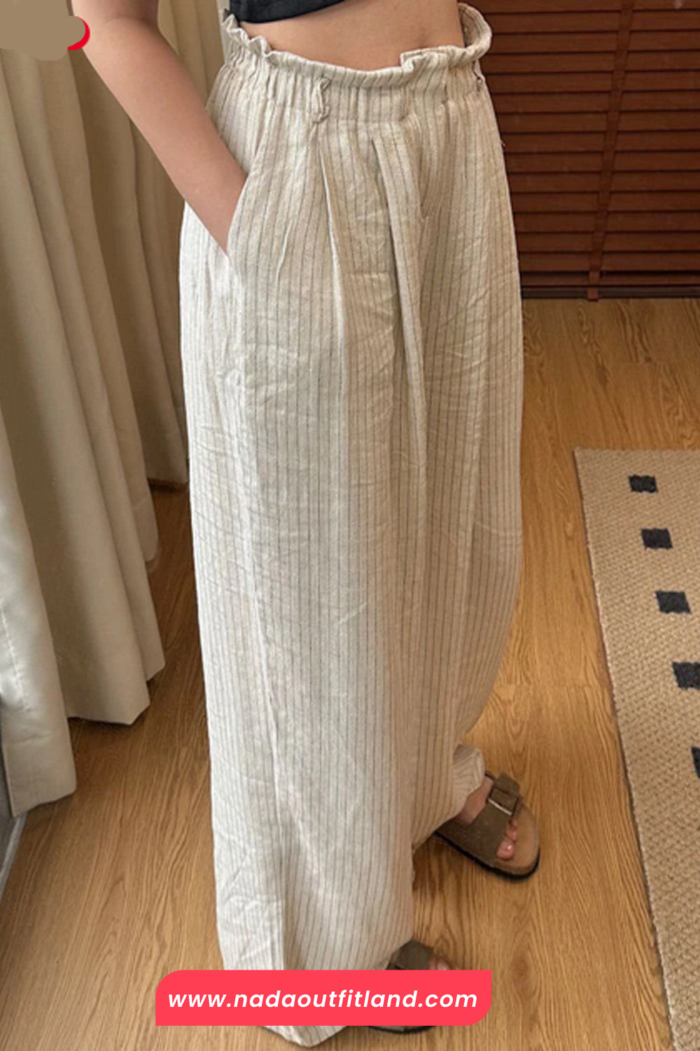 Loose Elegant Striped Classic Casual Pants