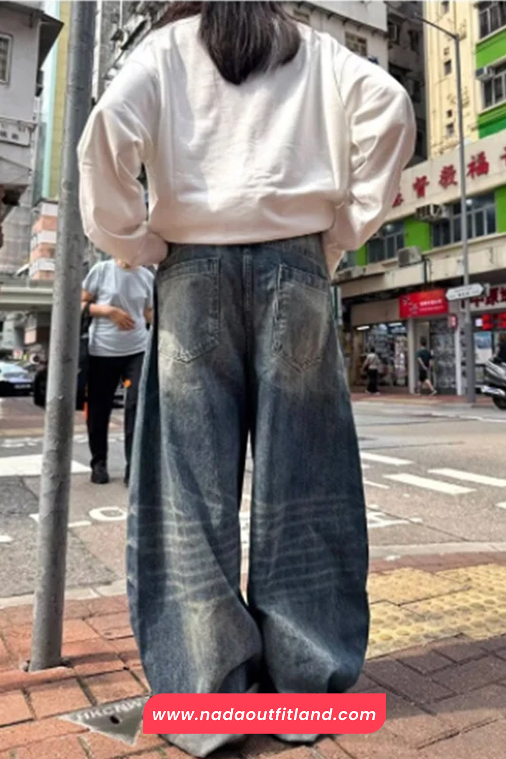 Loose Wide Leg 90s Women Jeans Pants