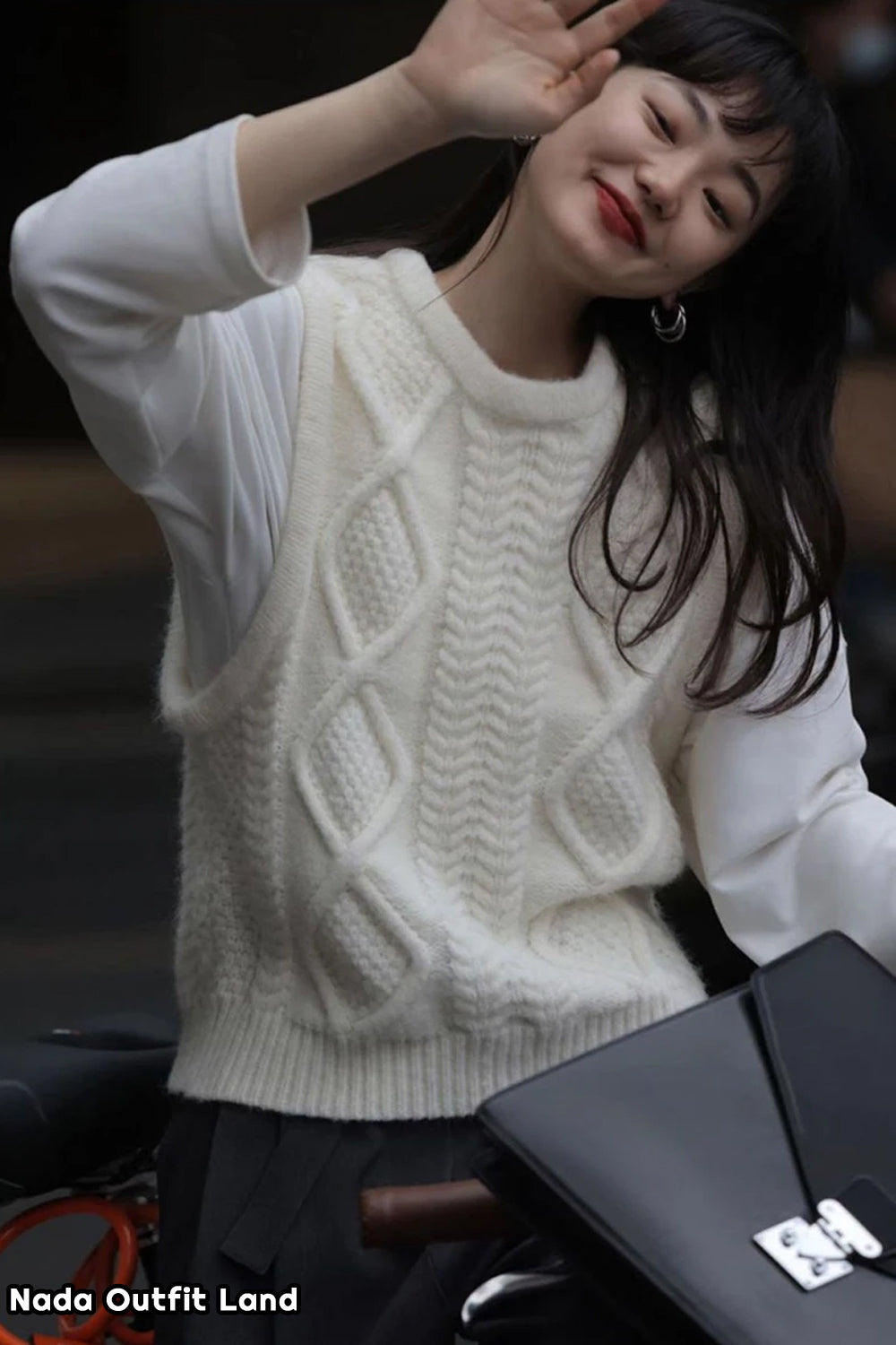 Vintage Sleeveless Knitted Vest Sweater
