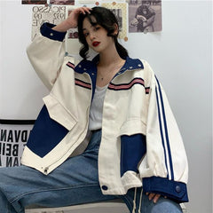 Loose Turn Down Collar Retro Jackets