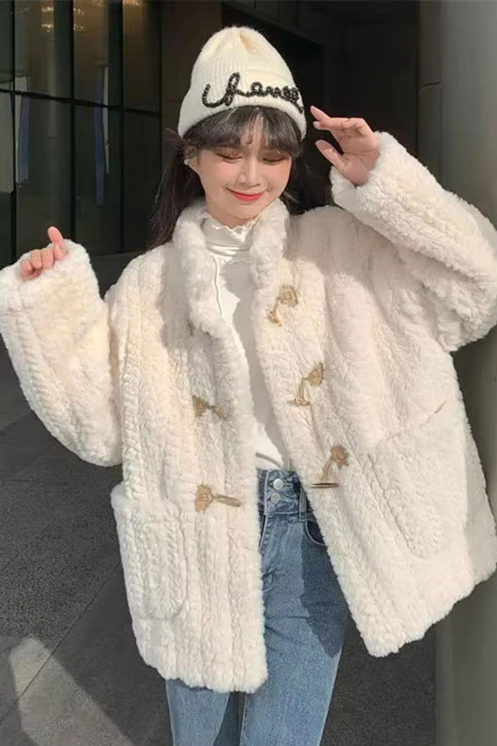 Loose Wool Knitting Casual Jacket