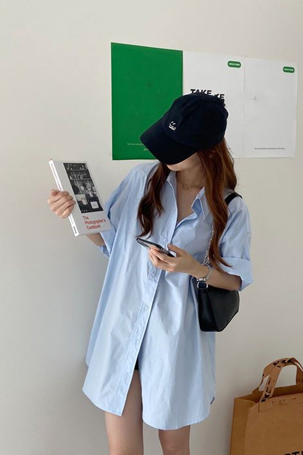 Loose Short Sleeve Basic Blouse Shirt