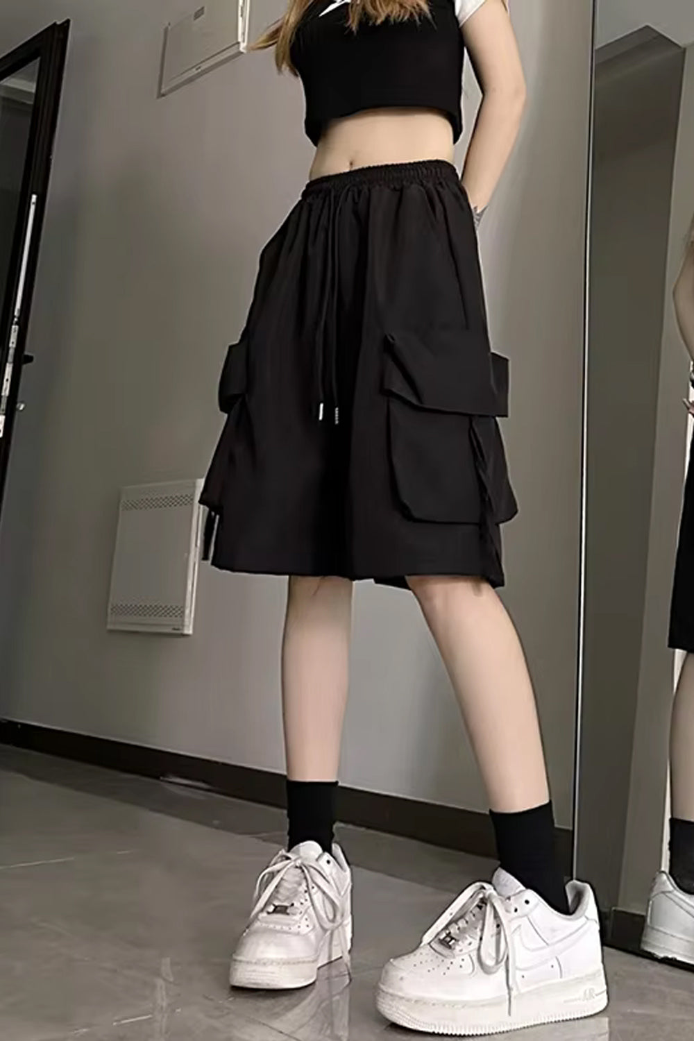 Casual Big Cargo Pockets Basic Shorts Pants
