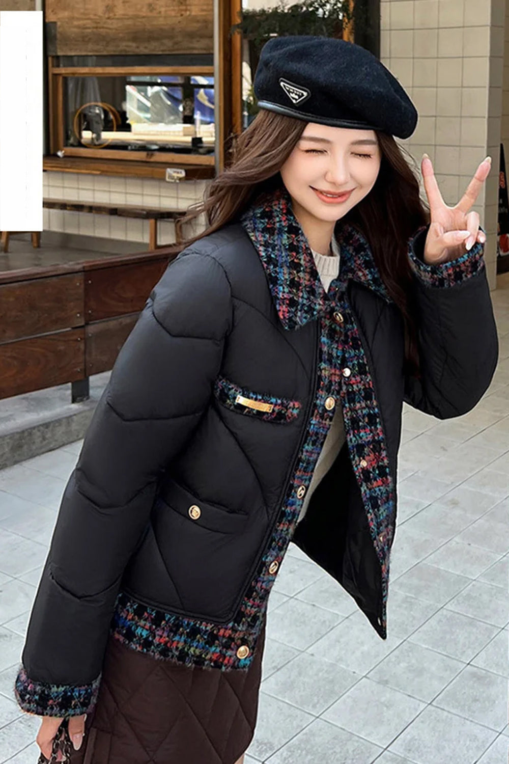 Vintage Tweed Coat Jacket â€?Elegant Timeless Outerwear