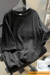 Loose Short Sleeve Textured Style Men Shirt